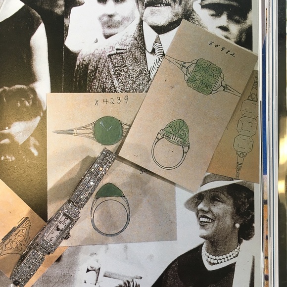 SOLD Antique Tiffany & Co 14k White Gold Sugarloaf Cabochon Chrysoprase Ring - Picture 9 of 12